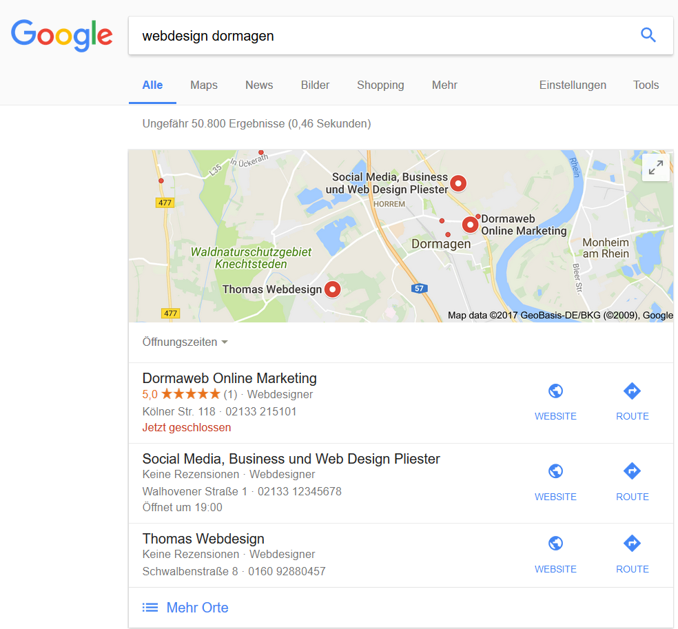 Webdesign Dormagen