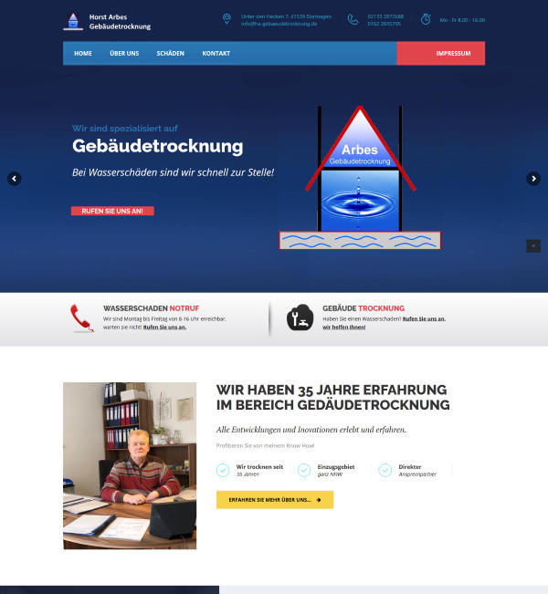 Gebäudetrocknung – Horst Arbes – Dormagen
